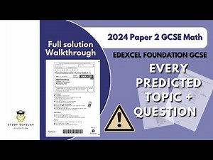 2024 Math Paper 2 GCSE (Edexcel) | Foundation | Predicted paper walkthrough