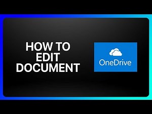 How To Edit OneDrive Document Tutorial