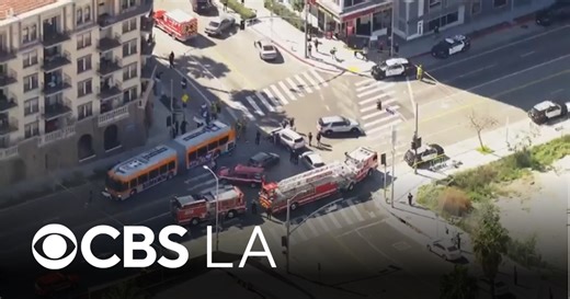 4 hospitalized after burglary suspects crash into Los Angeles Metro bus