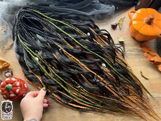 Curly DE Dreadlock Extensions: Textured Dreads & Vintage Pins - Etsy