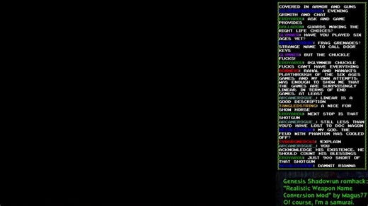 Trying a gun replacement mod for Genesis Shadowrun. // !explain