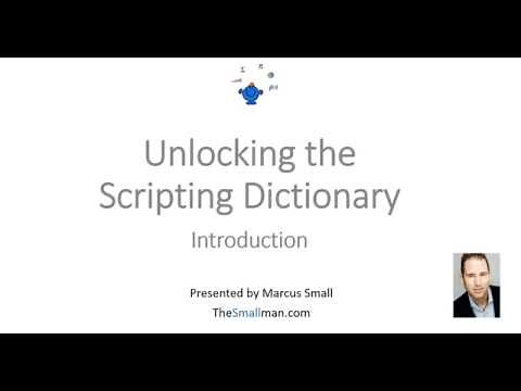 Excel Scripting Dictionary Introduction