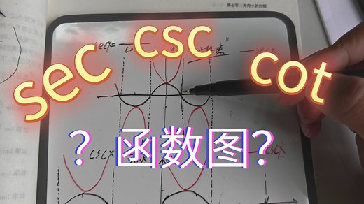 sec x ，csc x ，cot x的函数图像如何光速画出？