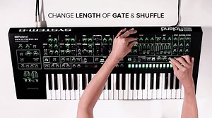 The SYSTEM-8 PLUG-OUT Polyphonic Synthesizer features a powerful 64-step sequencer with STEP REC and REALTIME REC modes to create your melodic sequence. Parameter movements are able to be recorded and saved to provide a unique way to modulate the sequence. There are six PLAY MODES including Key Trig which moves through the sequence with each key press. Adjust /- GATE LENGTH and SHUFFLE, select FIRST & LAST STEP, shift this sequence and transpose - all with a twist of a knob and press of a button