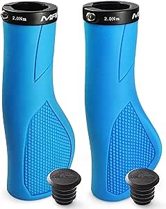 MARQUE Ergo Bike Handlebar Grips – Non-Slip Bike Handle Grip with Ergonomic Comfort Design for Bicycle Flat Handle Bar – Fit Mountain Bikes, E-Bikes, Hybrid, City Commuters and Scooter