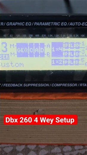 dbx 260 driverack 4 way setup ! dbx crossover setting ! #shorts