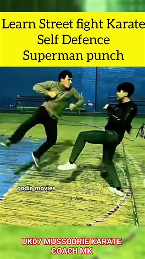 Learn Street fight Karate की सबसे पॉवर फुल superman punch सेल्फ डिफेंस techniques#karate#selfdifence