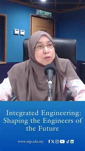 Associate Professor Ir. Dr. Zahiraniza Mustaffa, Chair, Department of Integrated Engineering at Universiti Teknologi PETRONAS (UTP), shares her insights on UTP’s new Integrated Engineering Programme, explaining what it is, what makes it unique compared to other engineering fields, and the career sectors that graduates can pursue. Watch full video here: https://www.youtube.com/watch?v=MCkgFb2r198 #UTPinMe #EngineersOfTheFuture #IntegratedEngineering #Engineering | Universiti Teknologi Petronas - 