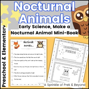 Science For Young Learners: Facts Poster Mini Book About Nocturnal Animals
