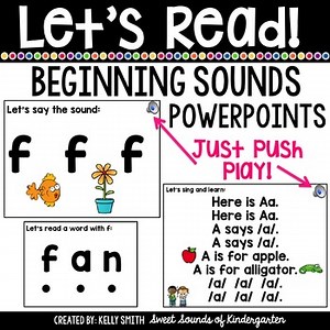 Beginning Sounds Powerpoints {Alphabet Powerpoints} Distance Learning
