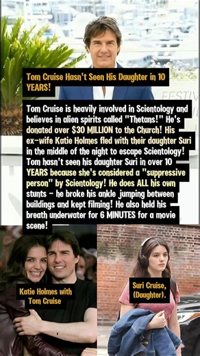 Tom Cruise Hasn't Seen His Daughter in 10 YEARS! #shortvideo #tomcruise #shorts