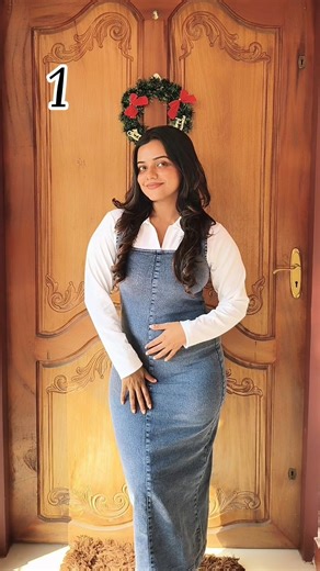 One Denim Dress | 5 Outfit Ideas 🔥 #Shorts