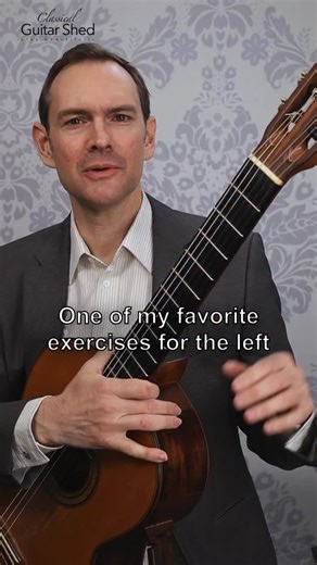 Level Up Your Left Hand! Want smoother left hand playing? Practice slurs with hammer-ons & pull-offs! Play a note, then hammer-on/pull-off for smooth transitions within a phrase. Bonus: Keep the rhythm & volume even! #classicalguitar #lefthandtechnique #slurs | Classical Guitar Shed