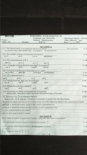 Class 4🔥Math🔥PA2 Question Paper 2025–26 | Actual Latest NCERT Exam Paper Attempted by Students |