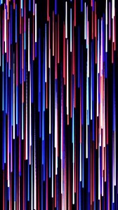 Rain animation background with stripes. Motion. Colorful cyber rain on black background. Multi-colored lines create modern rain background. Rewind