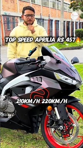 This is the top speed of the Aprilia RS 457 🔥 #aprilia #motorcycle #smartphone #viralvideo #foryou