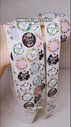 500pcs thank you sticker💐 #thankyousticker #thankyou #sticker #stickers #business #fypシ