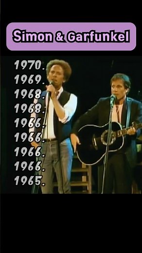 Simon & Garfunkel Hits by Year(사이먼 앤 가펑클 연도별 히트 곡)