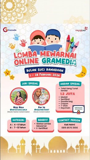 Come register and join in the online coloring competition with Gramedia, especially for the holy ...