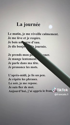 Texte à lire et à prononcer les mots pour les débutants #apprendrelefrançais #francaise #parlerfrancais #languefrançaise