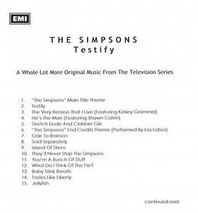 The Simpsons - Testify: A Whole Lot More Original Music from the Television Series