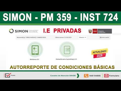 Registro PM 359 - INST 724 Autorreporte de condiciones básicas de IE Privadas - SIMON 2026