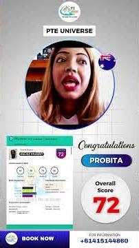 PTE Success Story 🎉 Score 72 in First Attempt | Real Student Result | PTE Universe #pte90