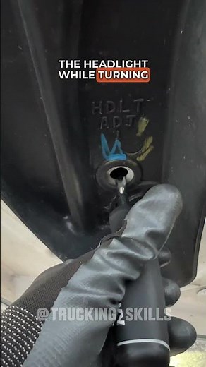 How to adjust the angle of the headlights on a truck