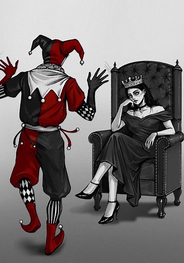 My vision of this trend 🤡 #art #arttrend #artistatiktok #illustrator | jester