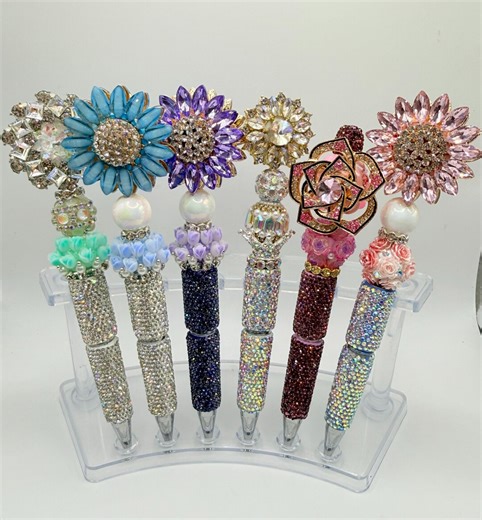 Rhinestone Ink Pens, Glam Pen, Bling Pens, Luxury Writing Pens, Sparkly Pens, Beaded Rhinestone Pen, Office Gifts for Women, Mothers Day - Etsy