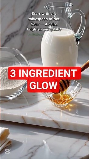 3 Ingredients for Clear, Glowing Skin (Rice Face Mask!)