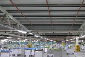 See the Ocado robots whizz around their automated supermarket warehouse