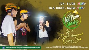 Việt Nam Tươi Đẹp khám phá ĐỘNG THIÊN ĐƯỜNG Hồ Ngọc Hà cùng Basick và Khoa Dang Chau mất gần 9 tiếng đi bộ trong điều kiện không có ánh sáng tự nhiên, nhiệt độ thấp, bất chấp sự nguy hiểm của đường hẹp, trơn trượt, mỏm đá lỏm chỏm, có những đoạn phải trườn, bò, hay thậm chí cần 4, 5 người chuyên viên bê đỡ leo qua các vách đá nguy hiểm mới có thể khám phá được hết sự hấp dẫn và chinh phục đoạn hành trình Động Thiên Đường. 17h chủ nhật 18/6/2017 trên HTV9 #VietNamTuoiDep #HoNgocHa #Basick #ChauD