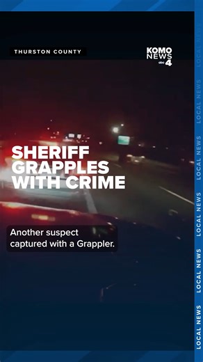 Dash camera video from Thurston County shows a string of police pursuits over the past week ending in arrests, with deputies increasingly relying on a relatively new tool designed to stop fleeing drivers without dangerous high-speed chases. The Thurston County Sheriff’s Office is one of only three departments in Washington using the Grappler, a high-powered nylon netting device that launches from a deputy’s front bumper and wraps around a fleeing vehicle’s rear tire. The device tethers the two v