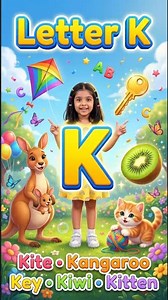 K Words for Kids | Learn 5 Easy Words Starting with K #toddlerlearning #kidslearning #abclearning