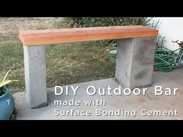 How to make an outdoor bar using surface bonding cement