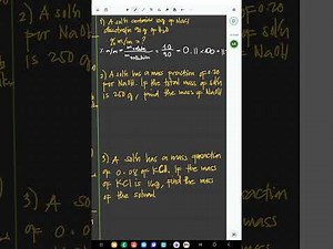 CHEMISTRY: (ACTUAL LESSON) MASS FRACTION (m/m) || Jane Maciejewski
