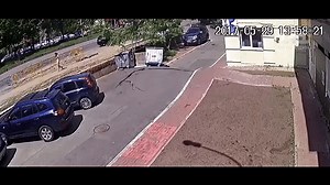 CCTV Camera Captures a Huge Water Main Explosion