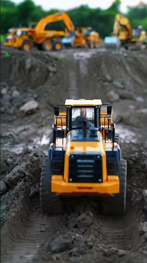 MINI RC Wheel Loader Takes On TOUGH Site Work Downhill Challenge!