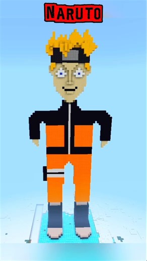Naruto Uzumaki Minecraft Build! 🍥 #Minecraft #Naruto #Shorts