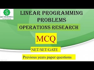 MCQ lpp || Linear programming problems mcq net, set, gate, msc || Operations research msc