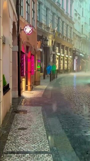 Thunderstorm in prague, czech republic 🇨🇿- walking tour in prague #rainyday #thunderstorm #prague