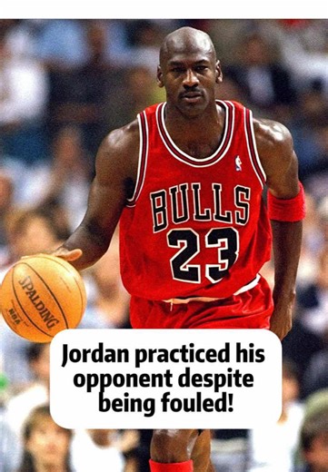 Jordan practiced his opponent despite being fouled! #basketball #NBA #michaeljordan #jordan