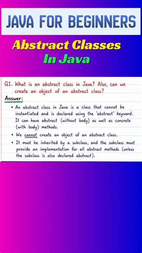 Java For Beginners #abstractclasses #javaforbeginners #computerscience #javatutorials
