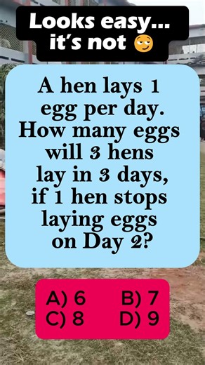 3 Hens, 3 Days! Tricky Egg Math? 🐔🥚 #shorts #iqvistax #brainteaser #riddle #viralriddle #puzzle