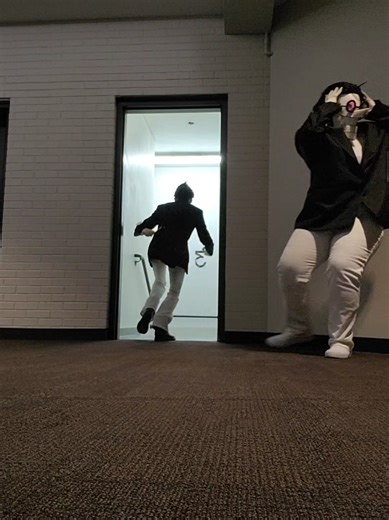 When Tenna is sick of Spamton's [HYPERLINK BLOCKED]... #spamton #tenna #spamtenna #deltarune #cosplay @Rusty_Brass_Goggl @Damien🎠⚔️