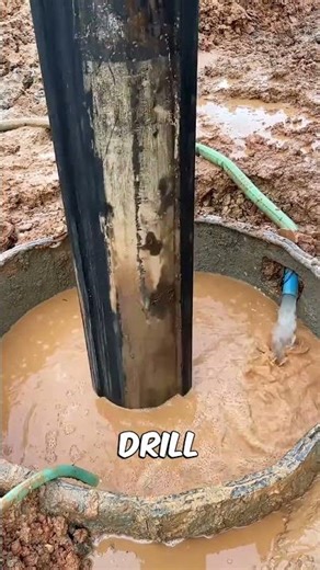 How a Rotary Drilling Rig Works Deep Foundation Technology #shorts