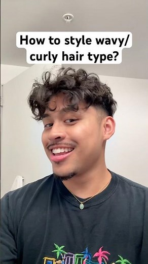 How to style wavy hair for men? #hairtutorial #menshair