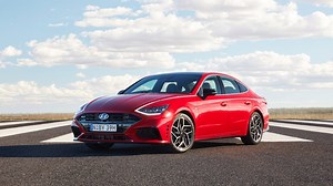 Red Hyundai Sonata N Line 4K Rare Gallery wallpaper