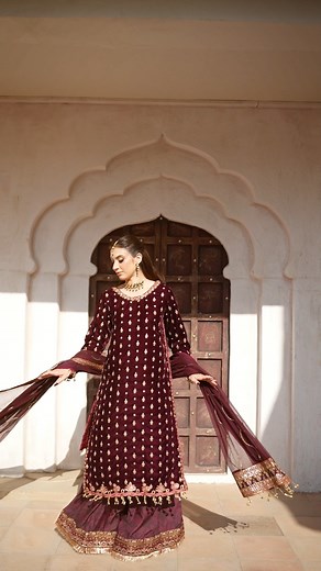 26K views · 156 reactions | UNSTITCHED / STITCHED - VELVET Details: Embroidered Velvet | 3 Piece Code: 4313 Unstitched Price: PKR 19,950/- https://baroque.pk/products/embroidered-velvet-uf-4313 Stitched Price: PKR 34,950/- https://baroque.pk/products/embroidered-velvet-sf-4313 Note: Accessories featured are exclusive to the stitched option, and actual colors may slightly vary. | Baroque Fashion | Facebook